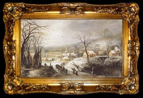 framed  Joos de Momper Winter Landscape (mk08), ta009-2
